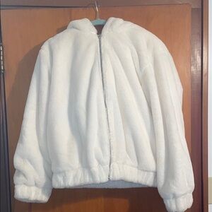Forever 21 White Teddy Jacket
